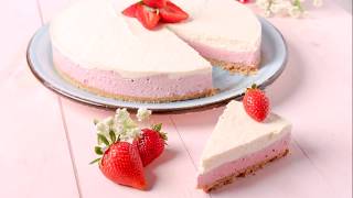 Cheesecake alle fragole e cioccolato bianco [upl. by Boutis]