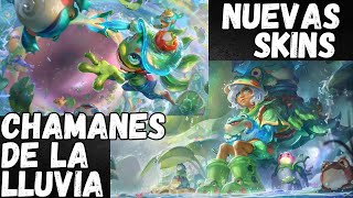 NUEVAS SKINS CHAMANES DE LA LLUVIA FIZZ Y MILIO  League of legends [upl. by Iramaj]