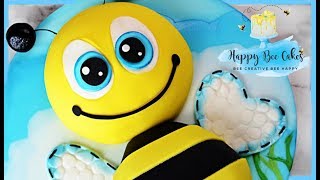 How to make a cute BEE cake  Bug cake  Easy tutorial [upl. by Gapin]