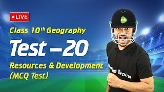 Class 10 Geography  Resources and Development MCQ Test  20 Series LIVE [upl. by Ennoirb]