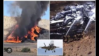 F35B jet crashes in Albuquerque pilot ejects safely [upl. by Ayotnom]