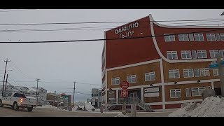 Driving around Iqaluit Nunavut Airport to Four Corners downtown [upl. by Matthieu]