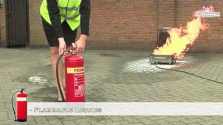 Fire Safety Training  How to Use a FOAM Fire Extinguisher [upl. by Brendin]