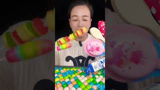 Decompressive food voicecontrolled chewing sound Chewing wax candy [upl. by Procto561]