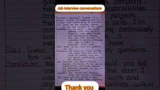 Job interview conversation in English Job interview questions and answers Job interviewshorts [upl. by Adin]