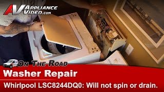 Whirlpool Washer Repair  Will Not Drain or Spin  Lid Switch [upl. by Mojgan]