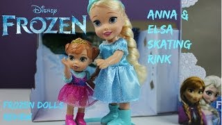 Disney FROZEN Young Anna amp Elsa Skating Rink Doll Review FROZEN DOLLS B2cutecupcakes [upl. by Aurora]