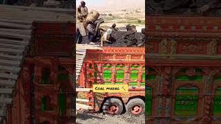 Coal Mining Workers Loading Coal on Truck  Coal Mining  Open Coal Mining Pit shorts coalmining [upl. by Dao836]