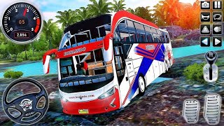 US Coach Bus Driving Simulator 2024  Real OffroadBus Drive 3D  Android GamePlay [upl. by Ultun]