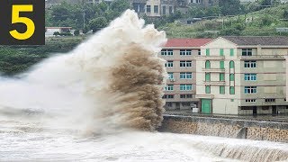 5 Large Waves VS Buildings [upl. by Eisler]