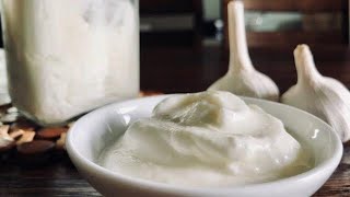 GARLIC SAUCE for Shawarma  Grilled foods  Toum  Easy Blender recipe [upl. by Bernardine]