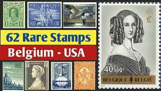 Rare Valuable Stamps From Belgium To USA  World Philatelic Information [upl. by Elvis]