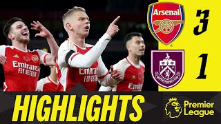 Zinchenko amp Saliba Cancel Out Brownhill Equaliser  HIGHLIGHTS  Arsenal 31 Burnley [upl. by Weintrob]