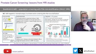 Prostate Cancer Screening  Lesson from the MRI studies [upl. by Olin]