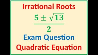 Quadratic Equation from Conjugate Irrational Roots Grade 10 IB Math MCR3U [upl. by Assin146]