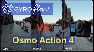 DJI Osmo Action 4 Gyroflow VS RockSteady 30 [upl. by Eyot]