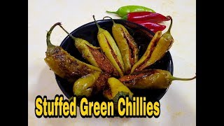 Stuffed Green Chillies  Stuffed Peppers  How to make stuffed green chillies [upl. by Speroni]