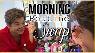 Morning Routine SWAP  Brother VS Sister [upl. by Nylirehc]