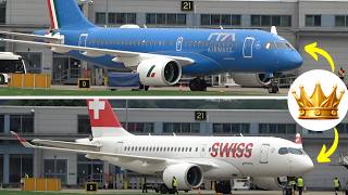 ITA vs Swiss Landings at London City Airport ✈️🇮🇹🇨🇭  Airbus A220100 [upl. by Condon509]