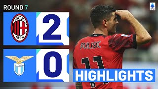 MilanLazio 20  The Rossoneri triumph at San Siro Goals amp Highlights  Serie A 202324 [upl. by Bury]