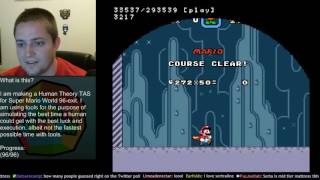 TAS Super Mario World 96exit Human Theory 12015833 with commentary [upl. by Augie]