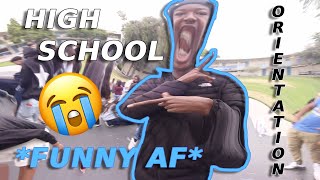 High School ORIENTATION VLOG funny [upl. by Seavir]