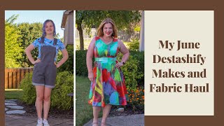 My June Destashify Makes and Fabric Haul [upl. by Amelina]