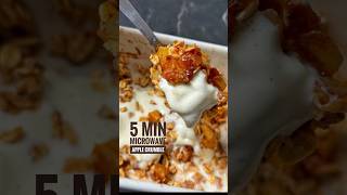 🍎5Minute Microwave Apple Crumble 🍎 microwaverecipes shorts sweet easyrecipes homemade [upl. by Ttirrem]