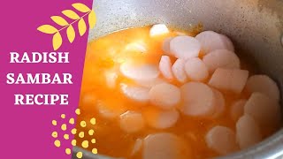 Mullangi Sambar Recipe  Radish Sambar Recipe  How To Prepare Radish Sambar [upl. by Gibbeon]