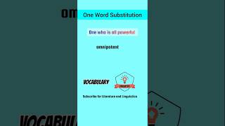 One word Substitution  vocabulary  omniscient  omnipresent  omnipresent  heretic  philanthropy [upl. by Hadrian]