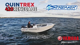 Quintrex 420 Renegade Side Console ROUGH WATER [upl. by Awad]