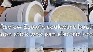 Review Ecowin cookware kuali non stick wok pan electric hot pot cooker multifunctionalsteaming all [upl. by Oelak]