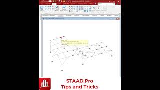 Structural Tooltip STAADPro shorts tipsandtricks [upl. by Eanwahs636]