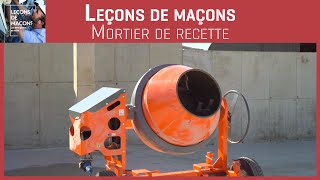 Les bons gestes en maçonnerie  Mortier de recette [upl. by Espy]