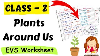 Plants Around Us Worksheet for Class 2  Class 2 EVS Worksheet EVS Worksheet for Class 2  Class 2 [upl. by Notsnorb]