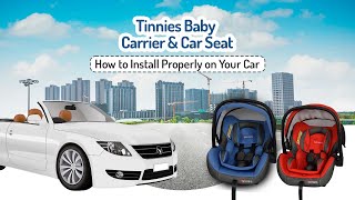 Tinnies Baby carrier and car seat  how to install properly on your car [upl. by Bekki]