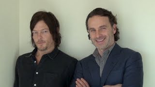 Interview with stars of quotThe Walking Deadquot Andrew Lincoln and Norman Reedus [upl. by Selbbep]