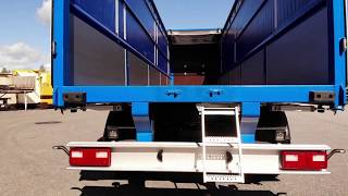 Nostokapelliperävaunu  Uplift curtain trailer with sliding roof [upl. by Yordan]