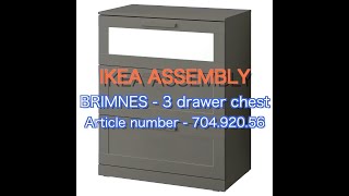 Mastering BRIMNES  3 drawer chest A Guide to Effortless IKEA Furniture Assembly [upl. by Oemor235]