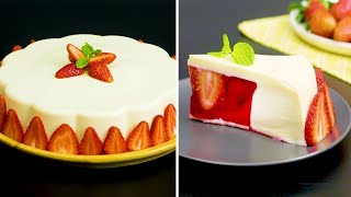 Receitas Caseiras  BOLO COM GELÉIA DE MORANGO E LEITE CONDENSADO  Companhia da Cozinha [upl. by Andree]