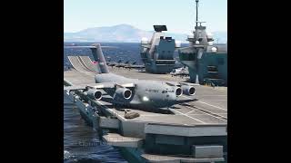 Very Dangerous Take off C17 from Aircraft Carrier [upl. by Naujik]