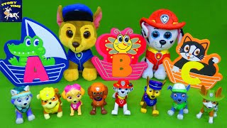 Paw Patrol Toys Learning Alphabet Letters ABCs Nursery Rhyme Songs Puzzle Videos for Kids Toddlers [upl. by Johanan]