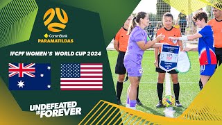 CommBank ParaMatildas v USA  IFCPF Womens World Cup 2024 FINAL 🏆🌏 [upl. by Retrak]