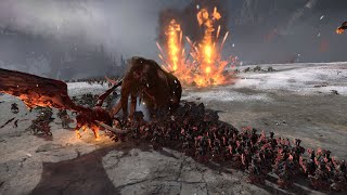 Norsca vs Chaos Dwarfs  Massive Battle  4K Quality  Total War Warhammer 3 [upl. by Nevarc]