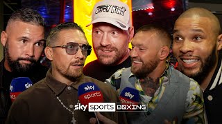 Fury McGregor Usyk amp others react to KO in DuboisJoshua 🤯 [upl. by Dowd]