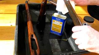 Rifle stock with BLO  Part 2 boiled linseed oil finish [upl. by Aikas]