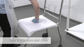 Commode cleaning demonstration  Clinell [upl. by Ricarda]