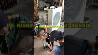 PT NISSIN BISCUIT INDONESIA AC Compressor Replacement AC refrigeration indonusapersada [upl. by Annoj]