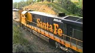 Tehachapi1992 Santa Fe SD40 SDF45 C307 SF30C And SD45 [upl. by Setsero]