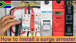 How to wire a type 2 surge arrester into a distribution board  factors to consider  South Africa [upl. by Gowrie]